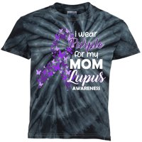 I Wear Purple For My Mom Lupus Awareness Kids Tie-Dye T-Shirt