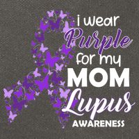 I Wear Purple For My Mom Lupus Awareness Cotton Canvas Backpack