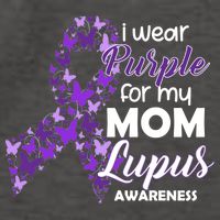 I Wear Purple For My Mom Lupus Awareness Vector Backpack