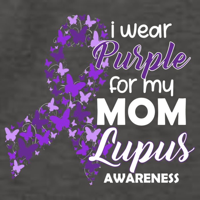 I Wear Purple For My Mom Lupus Awareness Vector Backpack