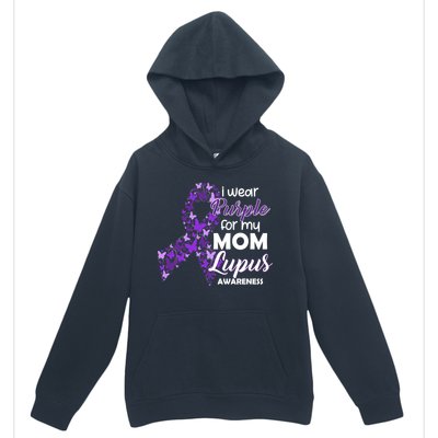 I Wear Purple For My Mom Lupus Awareness Urban Pullover Hoodie