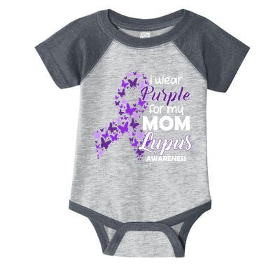 I Wear Purple For My Mom Lupus Awareness Infant Baby Jersey Bodysuit