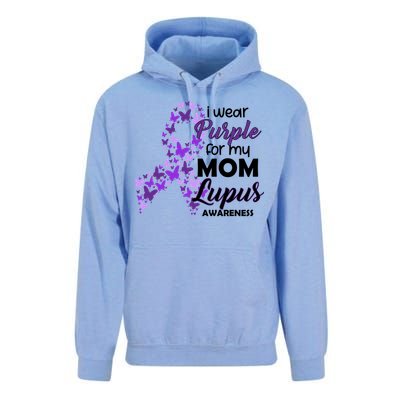 I Wear Purple For My Mom Lupus Awareness Unisex Surf Hoodie