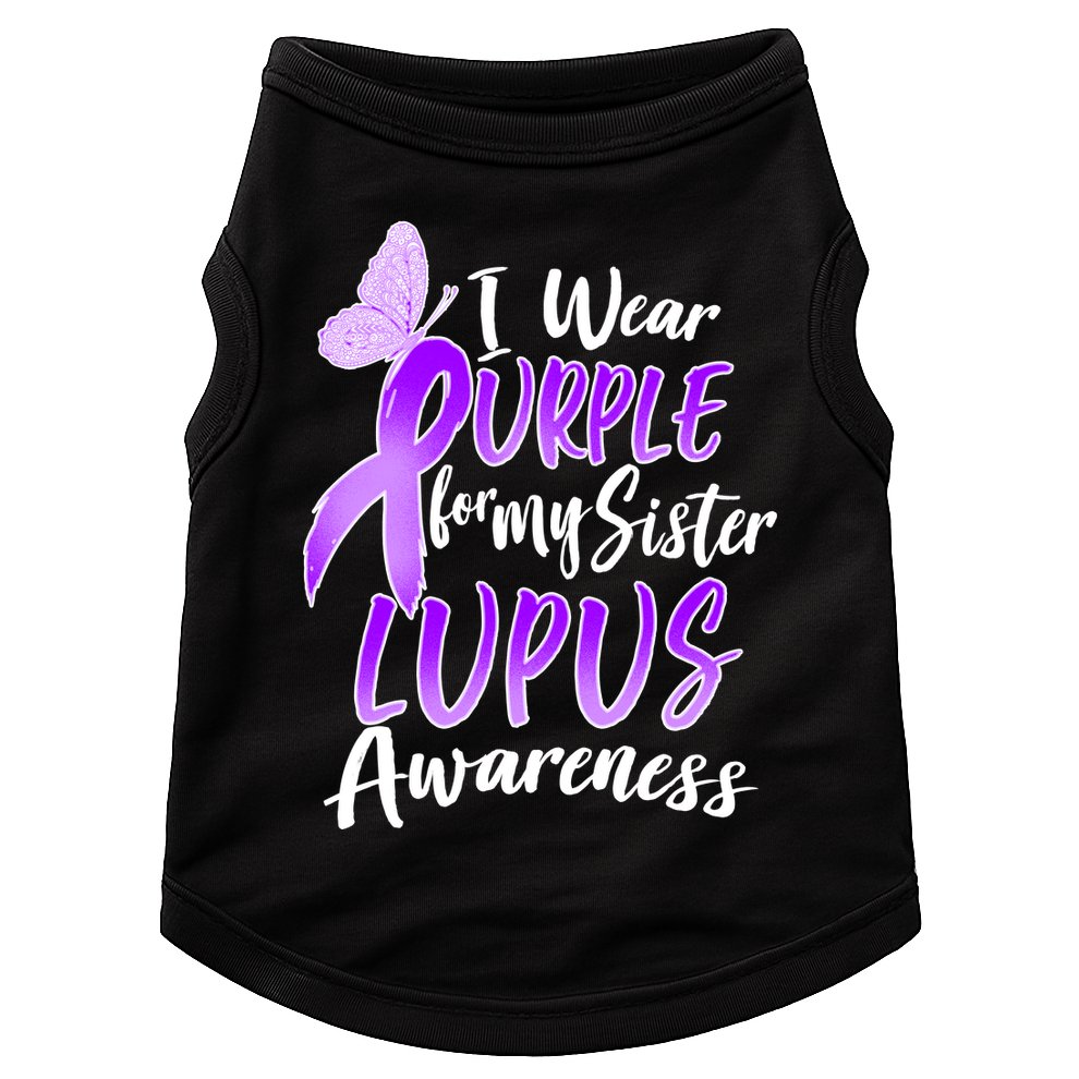 I Wear Purple For MY Sister Lupus Awareness Doggie Tank