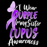 I Wear Purple For MY Sister Lupus Awareness Doggie Tank