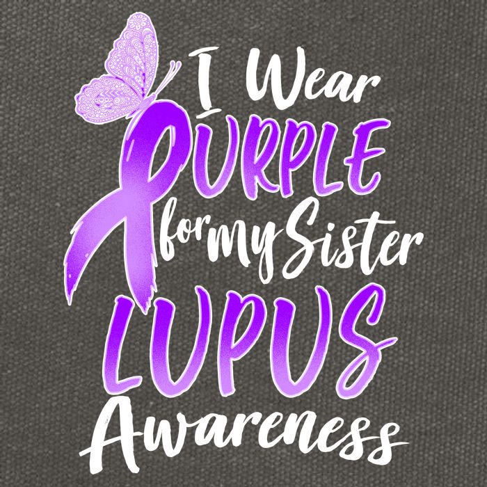 I Wear Purple For MY Sister Lupus Awareness Cotton Canvas Backpack
