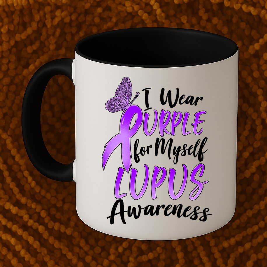I Wear Purple For Myself Lupus Awareness  Mug