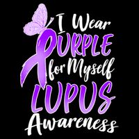 I Wear Purple For Myself Lupus Awareness  Drawstring Bag