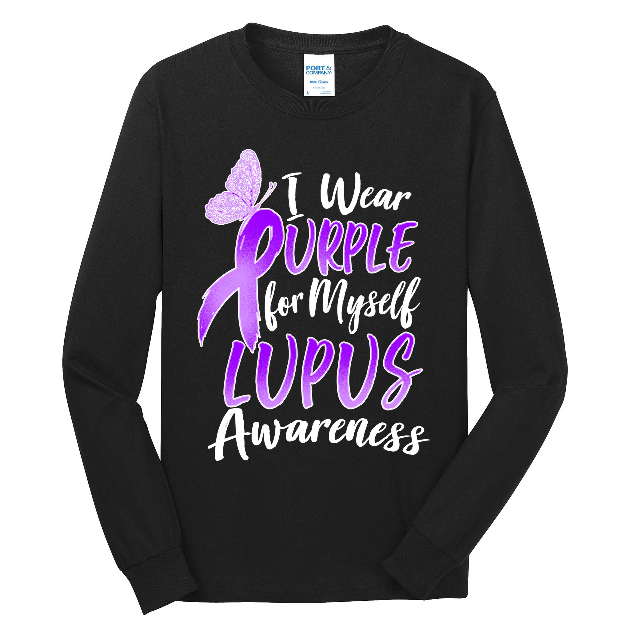 I Wear Purple For Myself Lupus Awareness  Tall Long Sleeve T-Shirt