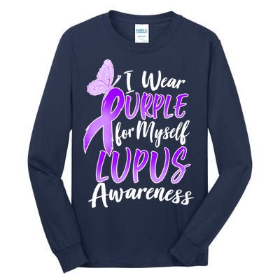 I Wear Purple For Myself Lupus Awareness  Tall Long Sleeve T-Shirt