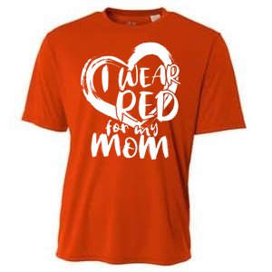 I Wear Red For My Mom Heart disease Awareness Cooling Performance Crew T-Shirt