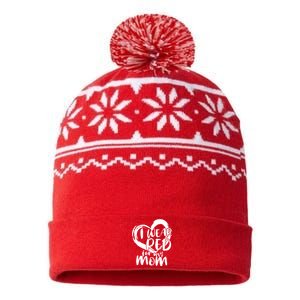 I Wear Red For My Mom Heart disease Awareness USA-Made Snowflake Beanie