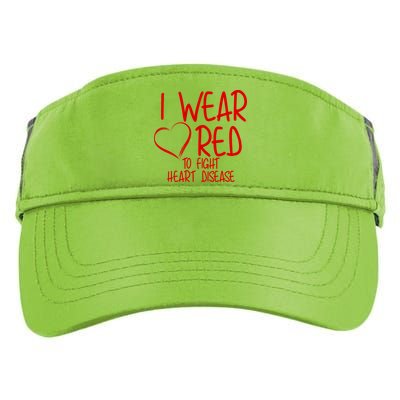 I Wear Red To Fight Heart Disease Adult Drive Performance Visor