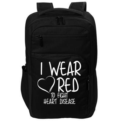 I Wear Red To Fight Heart Disease Impact Tech Backpack