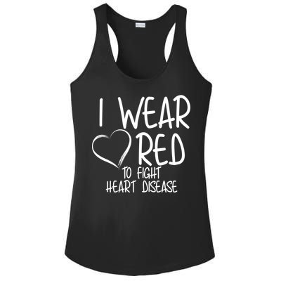 I Wear Red To Fight Heart Disease Ladies PosiCharge Competitor Racerback Tank