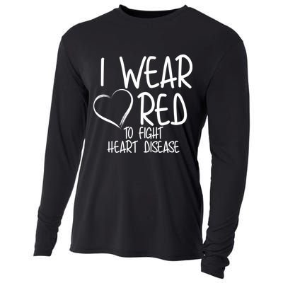 I Wear Red To Fight Heart Disease Cooling Performance Long Sleeve Crew