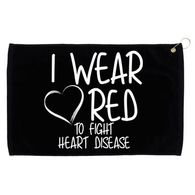 I Wear Red To Fight Heart Disease Grommeted Golf Towel