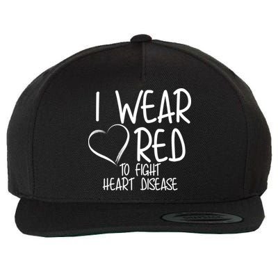 I Wear Red To Fight Heart Disease Wool Snapback Cap