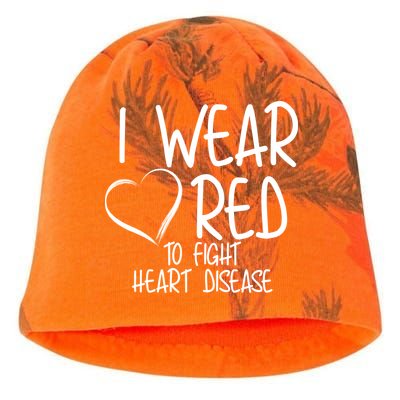 I Wear Red To Fight Heart Disease Kati - Camo Knit Beanie