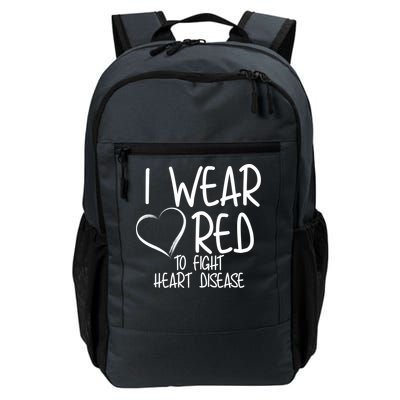 I Wear Red To Fight Heart Disease Daily Commute Backpack