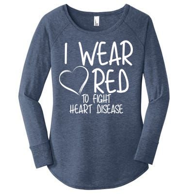 I Wear Red To Fight Heart Disease Women's Perfect Tri Tunic Long Sleeve Shirt