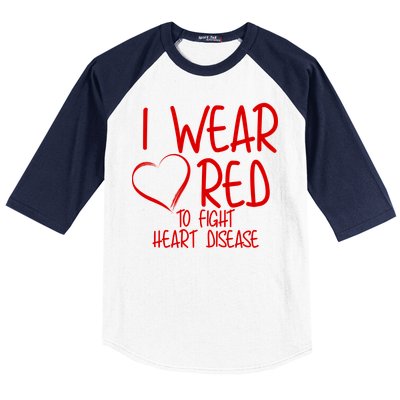 I Wear Red To Fight Heart Disease Baseball Sleeve Shirt