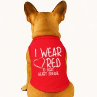 I Wear Red To Fight Heart Disease Doggie Tank