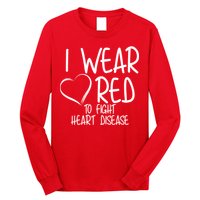 I Wear Red To Fight Heart Disease Long Sleeve Shirt