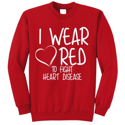 I Wear Red To Fight Heart Disease Sweatshirt
