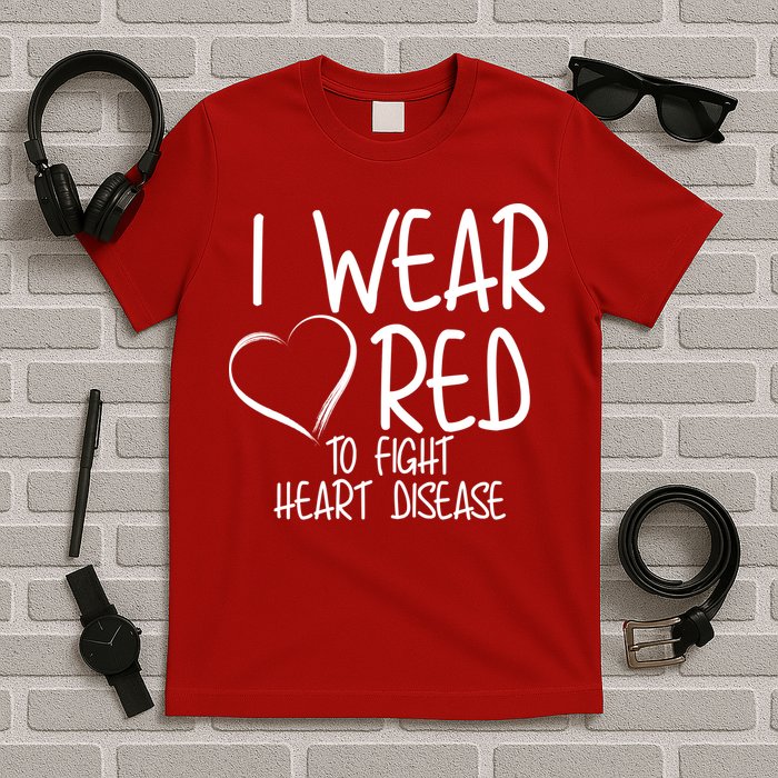 I Wear Red To Fight Heart Disease T-Shirt