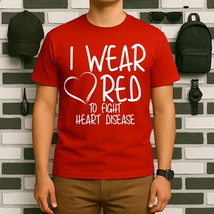 I Wear Red To Fight Heart Disease T-Shirt