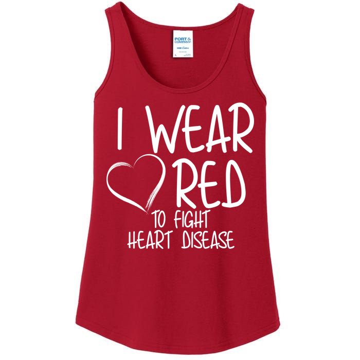 I Wear Red To Fight Heart Disease Ladies Essential Tank