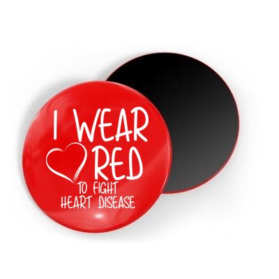 I Wear Red To Fight Heart Disease Magnet