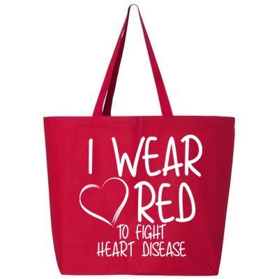 I Wear Red To Fight Heart Disease 25L Jumbo Tote