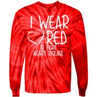 I Wear Red To Fight Heart Disease Tie-Dye Long Sleeve Shirt