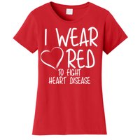 I Wear Red To Fight Heart Disease Women's T-Shirt