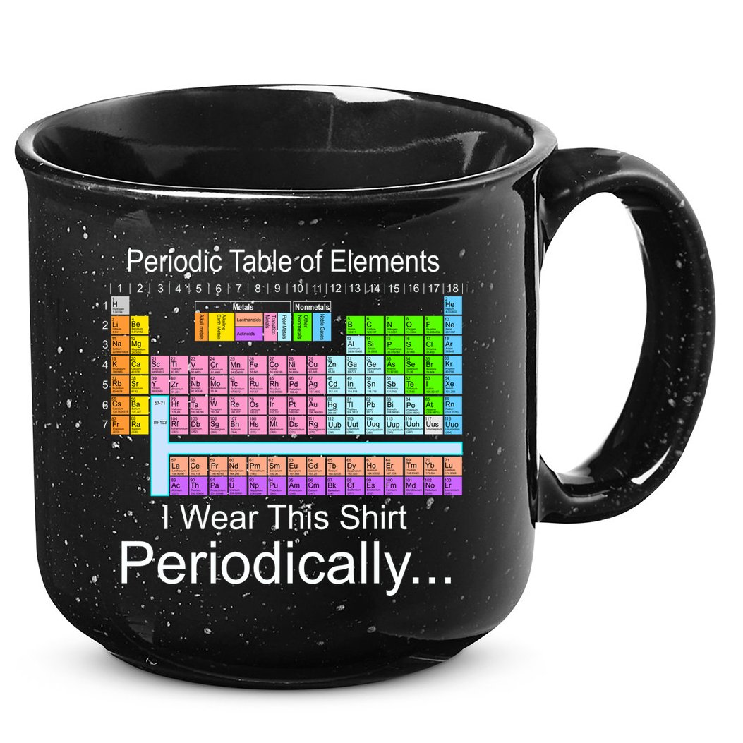 I Wear this Shirt Periodically Periodic Table of Elements 15oz Campfire Ceramic Mug