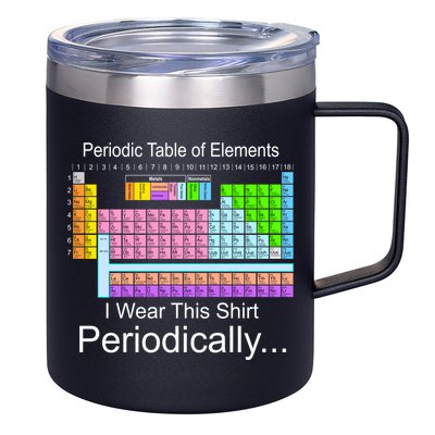 I Wear this Shirt Periodically Periodic Table of Elements 12oz Stainless Steel Coffee Mug
