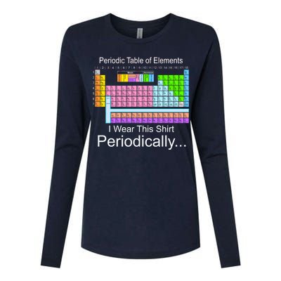 I Wear this Shirt Periodically Periodic Table of Elements Womens Cotton Relaxed Long Sleeve T-Shirt