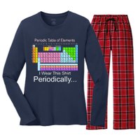 I Wear this Shirt Periodically Periodic Table of Elements Women's Long Sleeve Flannel Pajama Set 