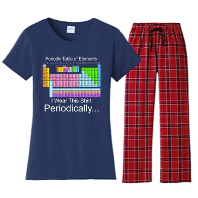 I Wear this Shirt Periodically Periodic Table of Elements Women's Flannel Pajama Set