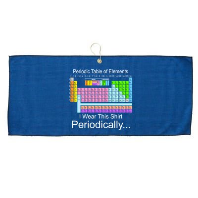 I Wear this Shirt Periodically Periodic Table of Elements Large Microfiber Waffle Golf Towel