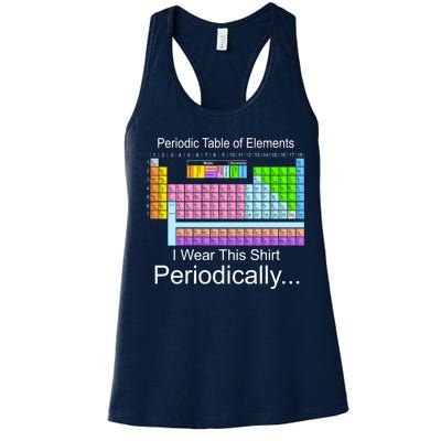 I Wear this Shirt Periodically Periodic Table of Elements Women's Racerback Tank