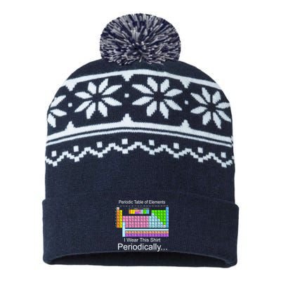 I Wear this Shirt Periodically Periodic Table of Elements USA-Made Snowflake Beanie