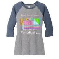 I Wear this Shirt Periodically Periodic Table of Elements Women's Tri-Blend 3/4-Sleeve Raglan Shirt