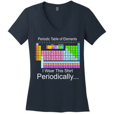 I Wear this Shirt Periodically Periodic Table of Elements Women's V-Neck T-Shirt