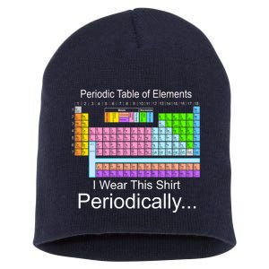 I Wear this Shirt Periodically Periodic Table of Elements Short Acrylic Beanie