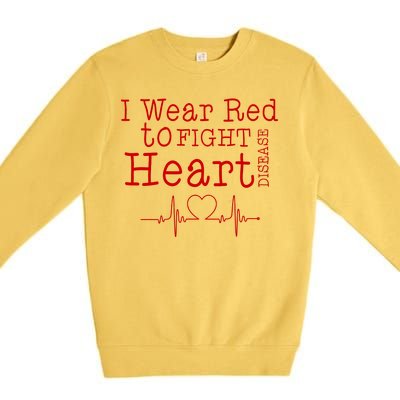 I Wear To Fight Heart Disease Premium Crewneck Sweatshirt