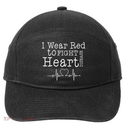 I Wear To Fight Heart Disease 7-Panel Snapback Hat