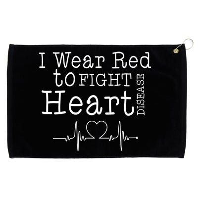 I Wear To Fight Heart Disease Grommeted Golf Towel